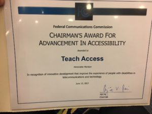 Award certificate