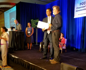 FCC Chairman Pai and Larry Goldberg of Yahoo