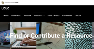 Screenshot of UC Boulder’s Promoting the Integration of Universal Design into University Curriculum (UDUC) resource database