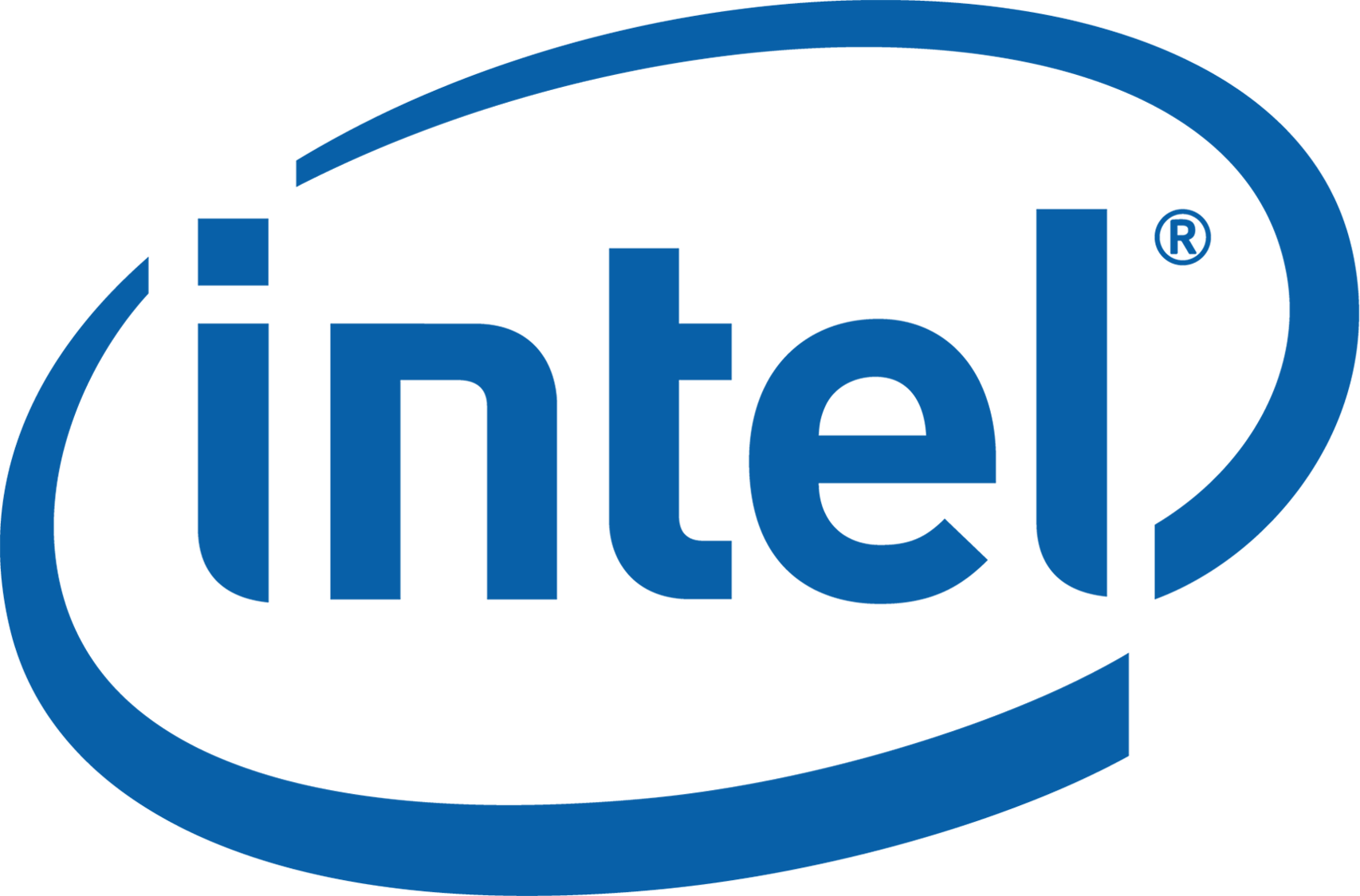 Intel logo in blue