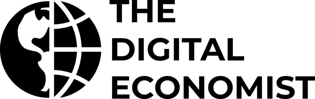 The Digital economist Logo, featuring a globe.