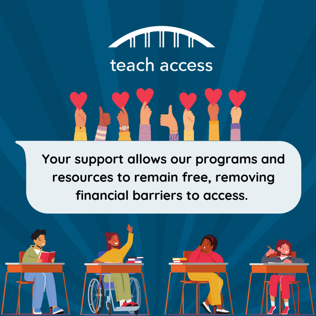 Your support allows our programs and resources to remain free, removing financial barriers to access.