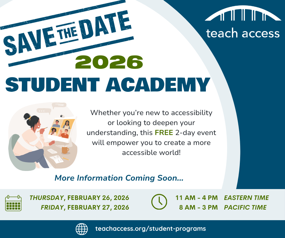 Save the date 2026 student academy.